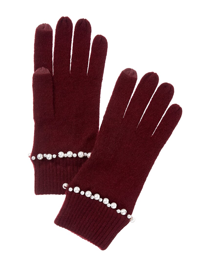 Forte Cashmere Pearl Trim Cashmere Gloves