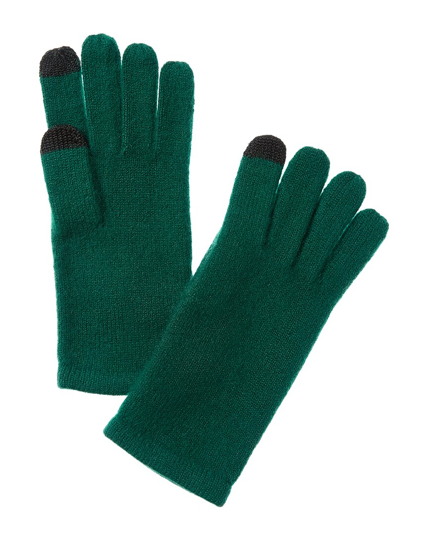 Sofia Cashmere Sofiacashmere Touch Screen Cashmere Glove In Green