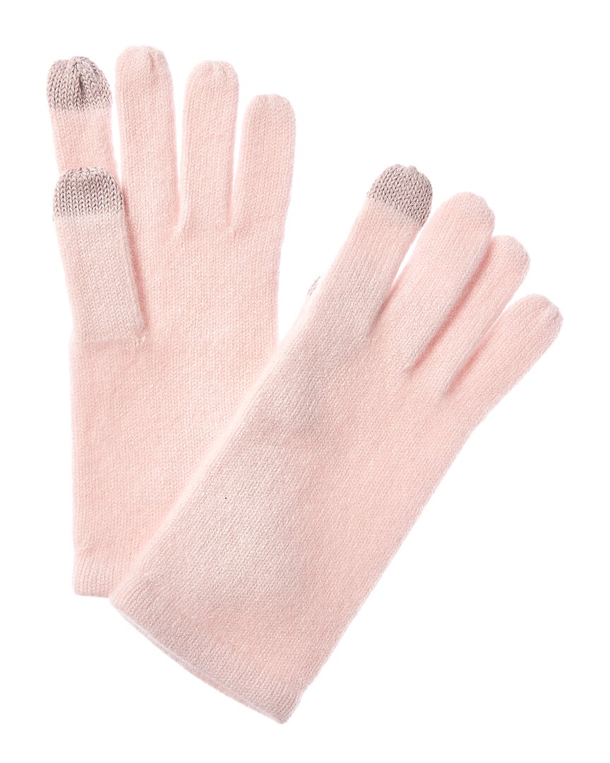 Sofia Cashmere Sofiacashmere Touch Screen Cashmere Glove In Pink