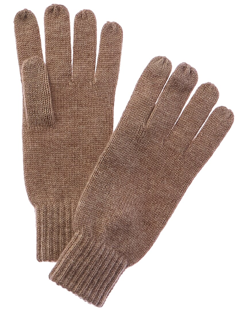 Naadam Collection Ribbed Wool & Cashmere-blend Gloves In Brown