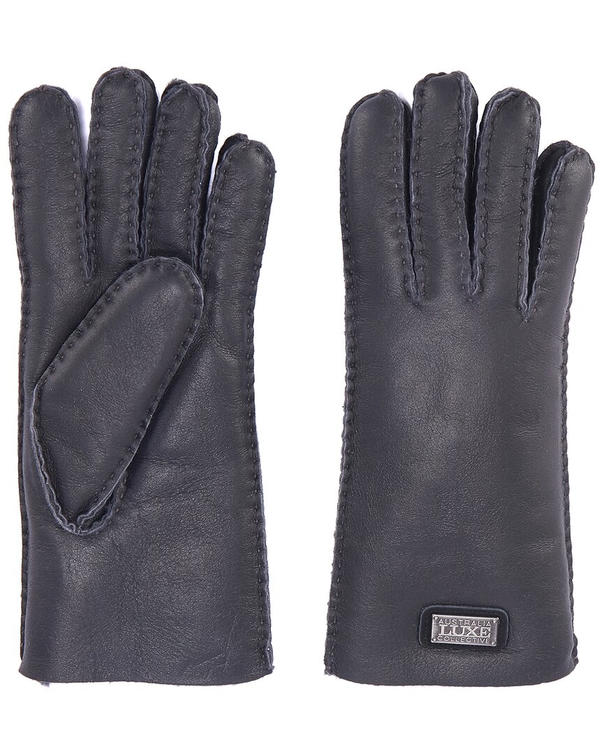 Australia Luxe Collective Sheepskin Gloves In Gray