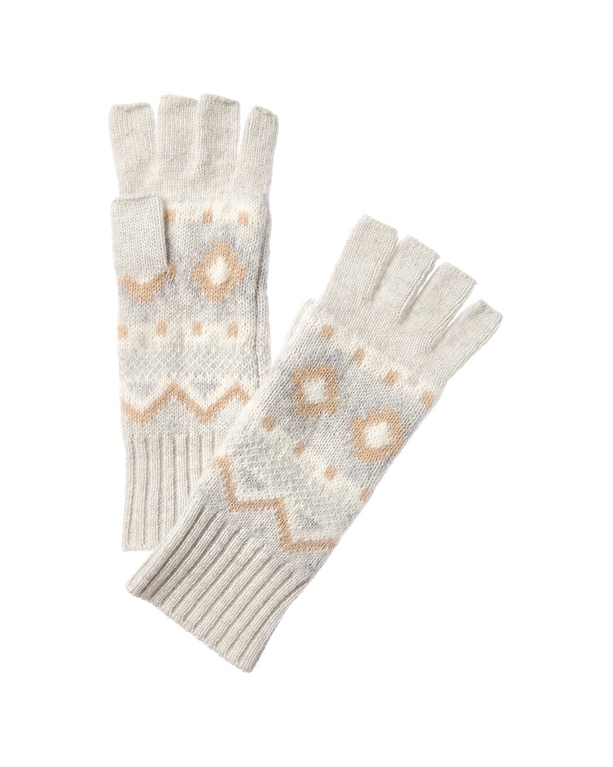 Hannah Rose Fairisle Cashmere Fingerless Gloves