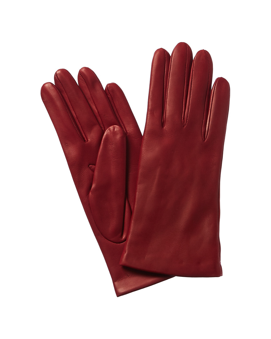 Portolano Leather Gloves In Red