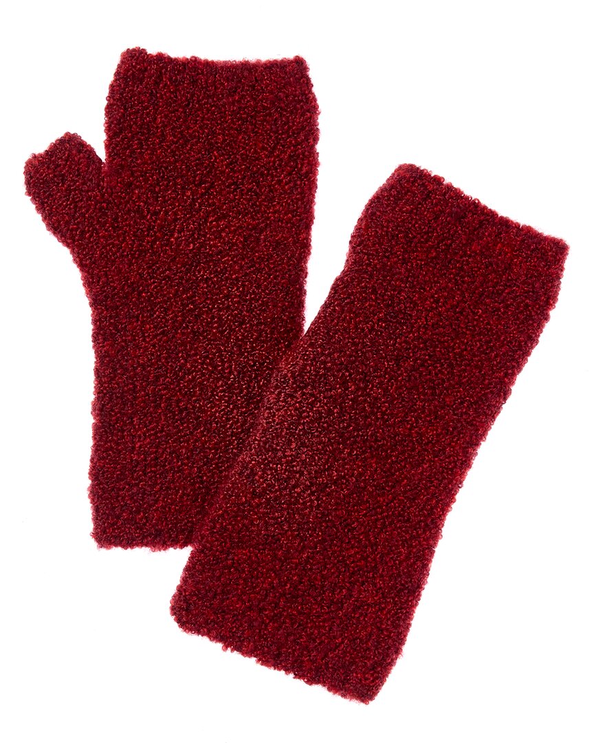 Amicale Cashmere Boucle Cashmere-blend Handwarmers In Red