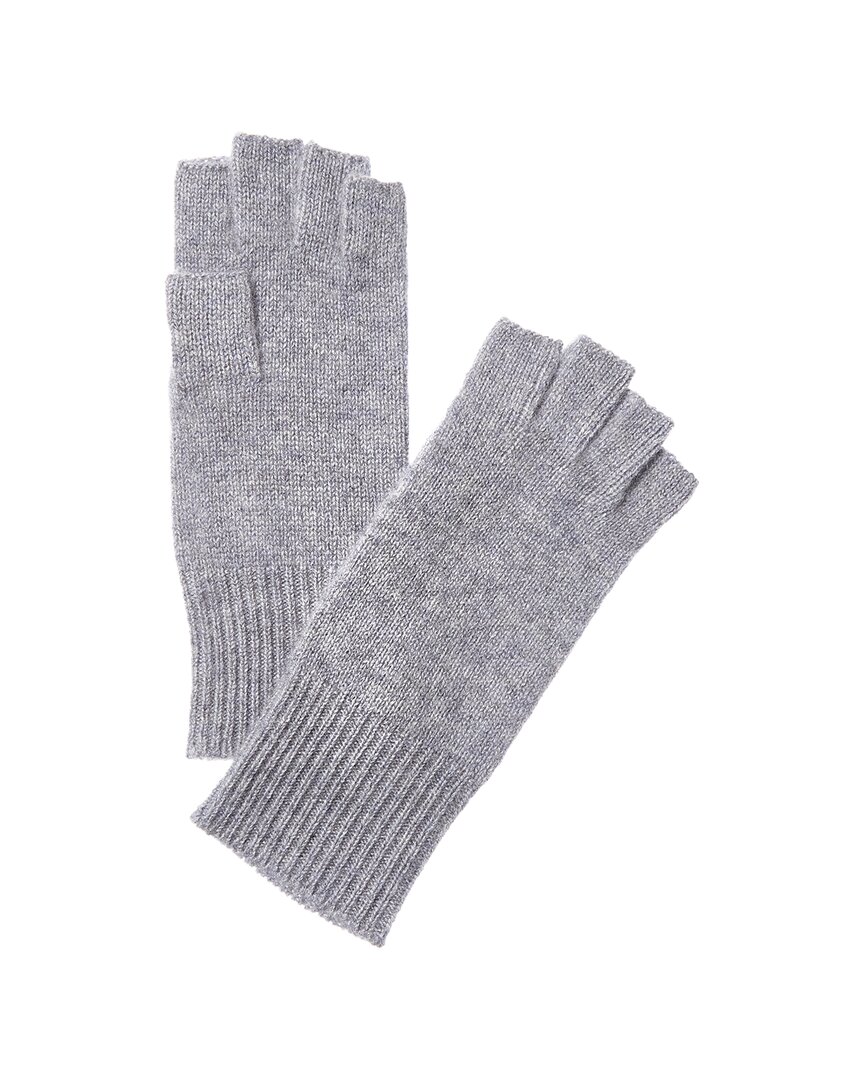 Phenix Cashmere Fingerless Cashmere Gloves In Gray