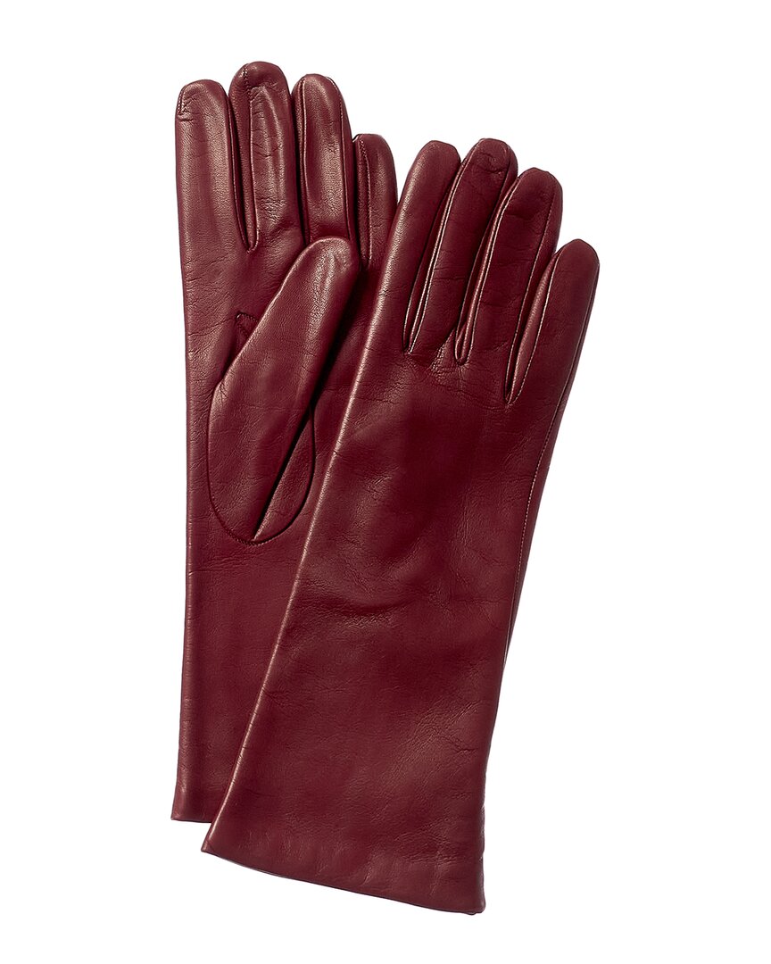 Portolano 4-button Cashmere-lined Leather Gloves In Red