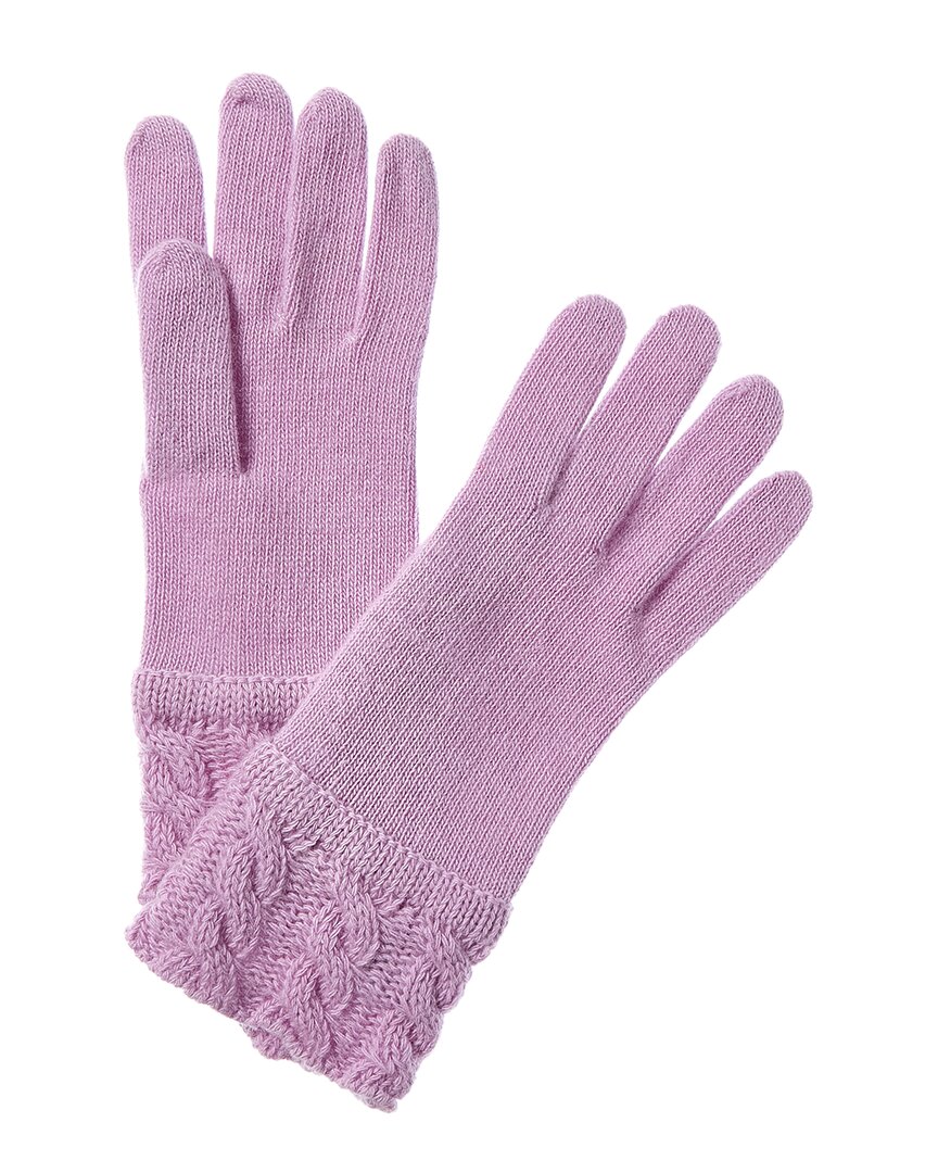 Portolano Cables Cashmere & Wool-blend Gloves In Purple