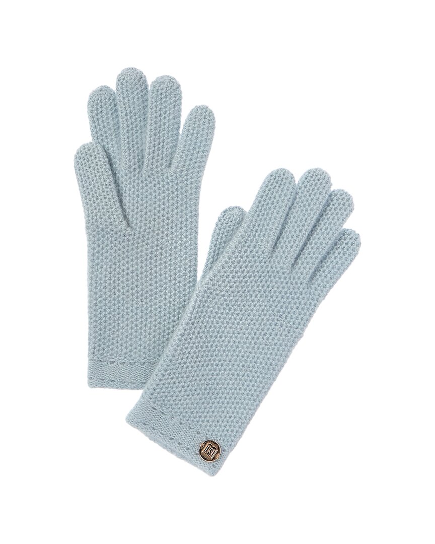 Shop Bruno Magli Honeycomb Knit Cashmere Glove S In Green