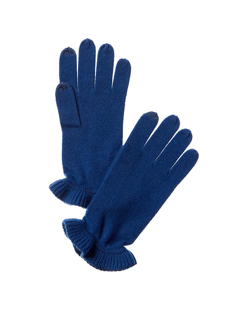 Shop Forte Cashmere Ruffle Cashmere Gloves