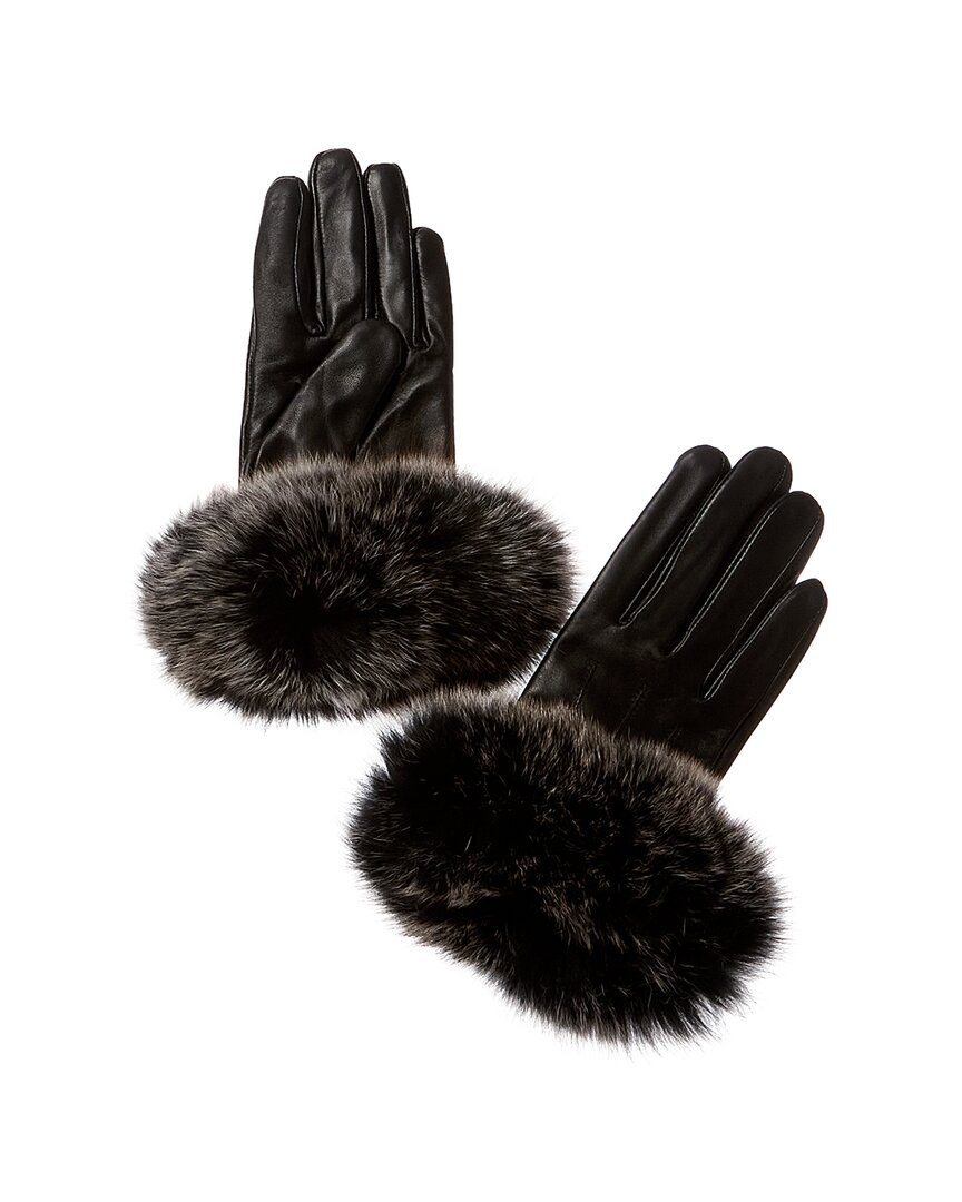 La Fiorentina Leather Gloves In Multi
