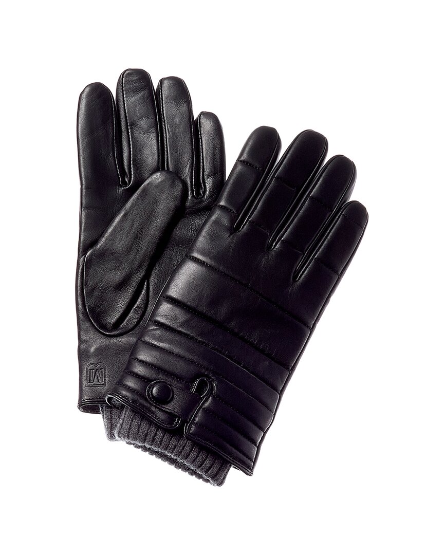 BRUNO MAGLI BRUNO MAGLI TOUCHTECH CASHMERE-LINED QUILTED LEATHER GLOVES