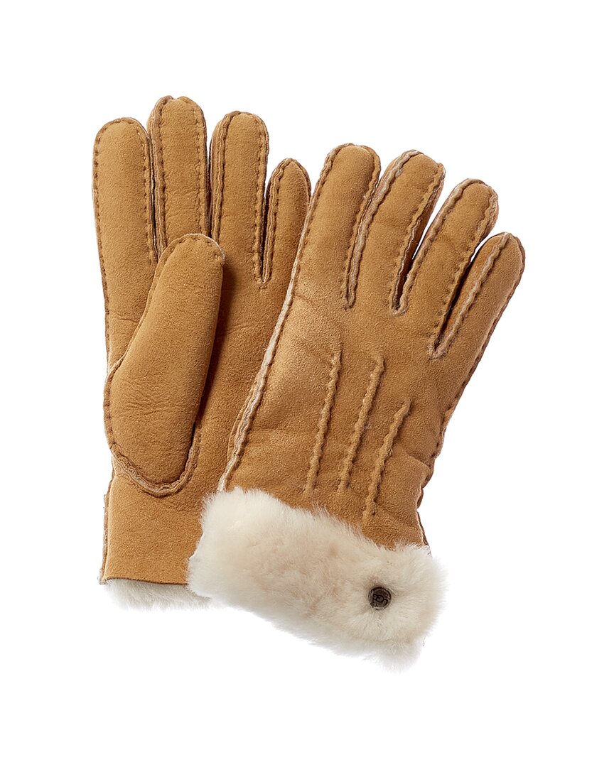 Shop Ugg Carter Gloves In Brown
