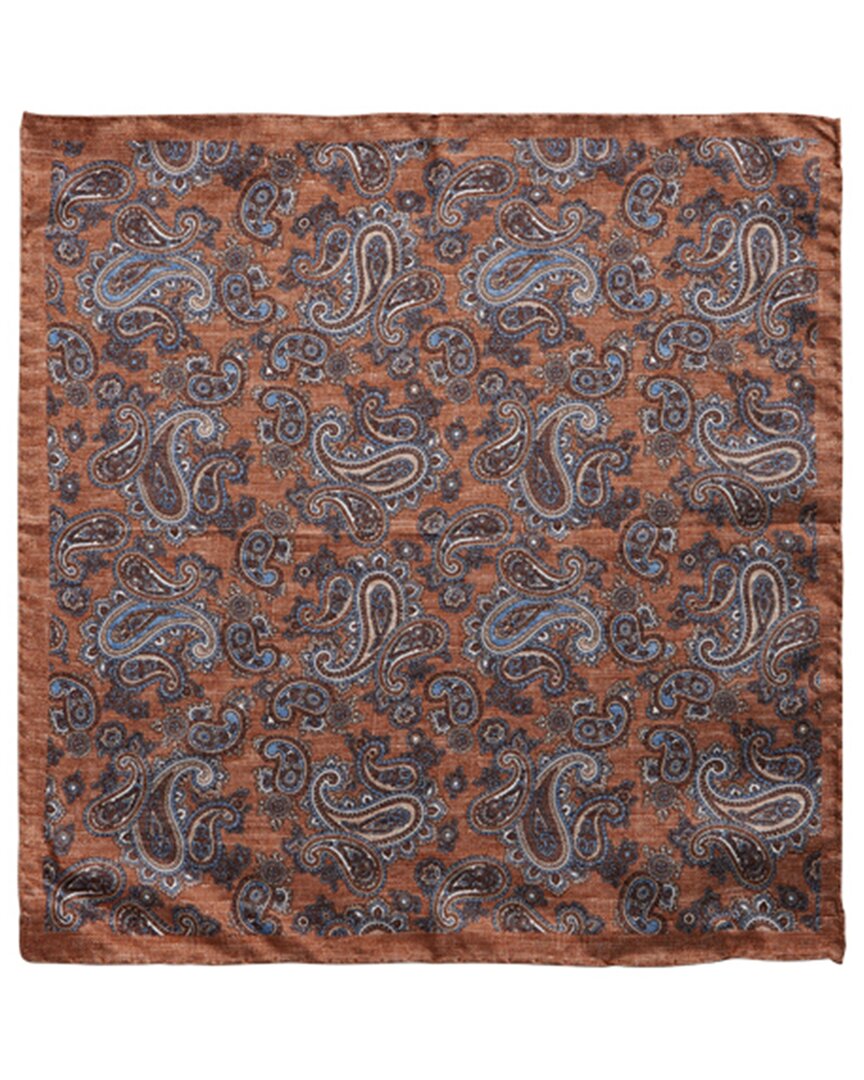 Reiss Morocco Silk Scarf In Brown