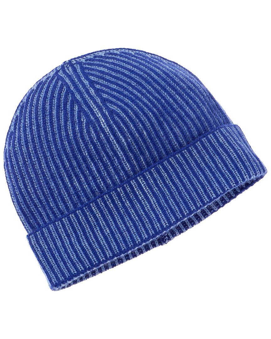 Brodie Cashmere Bold Plaited Cashmere Beanie In Blue | ModeSens display picture 1