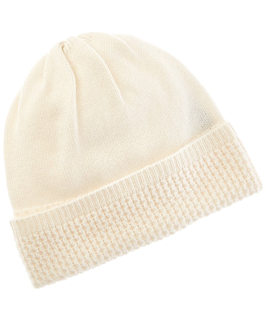 Forte Cashmere Texture Cashmere Hat In Neutral