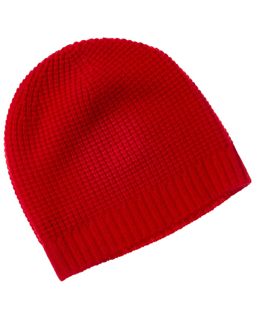 Hannah Rose Plush Waffle Stitch Cashmere Beanie