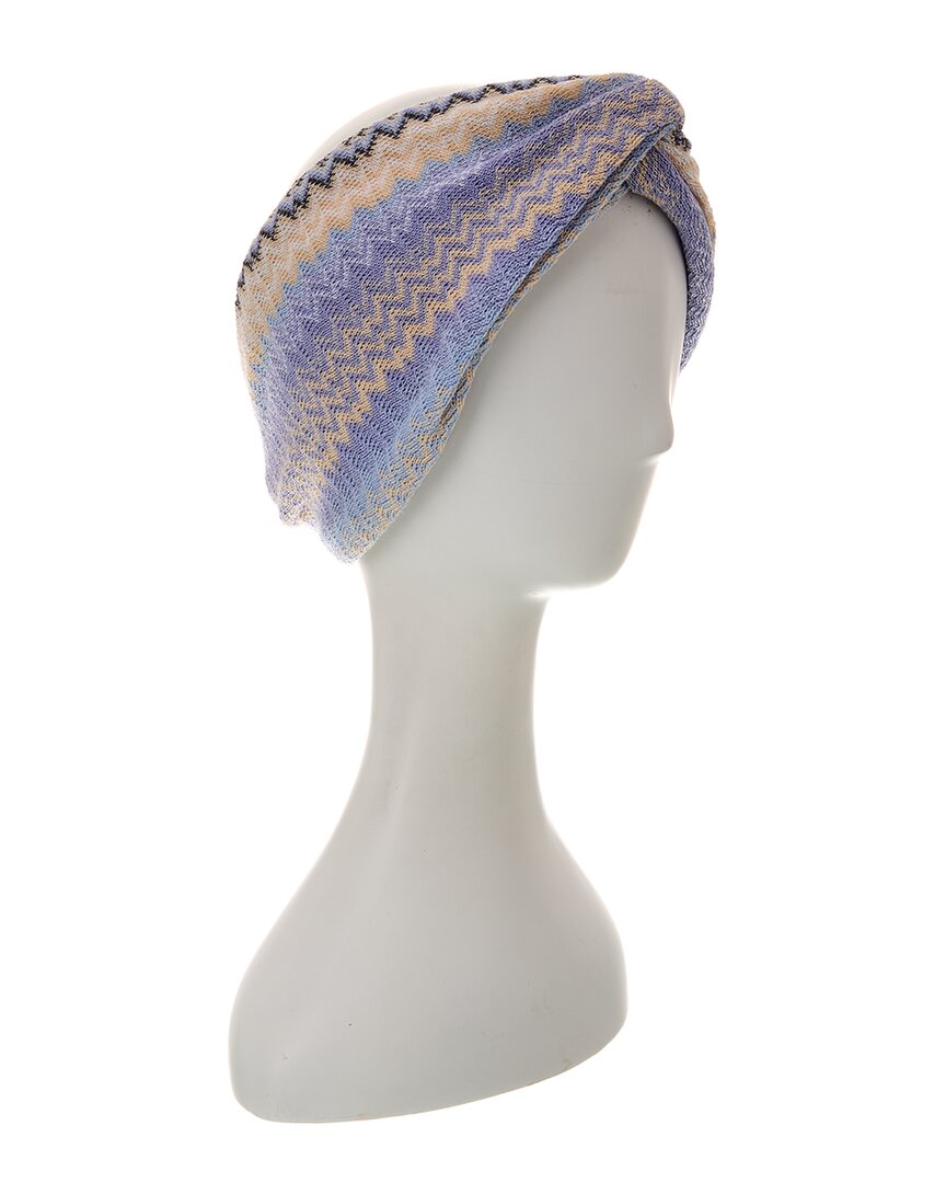 Missoni Wool-blend Headband In Blue