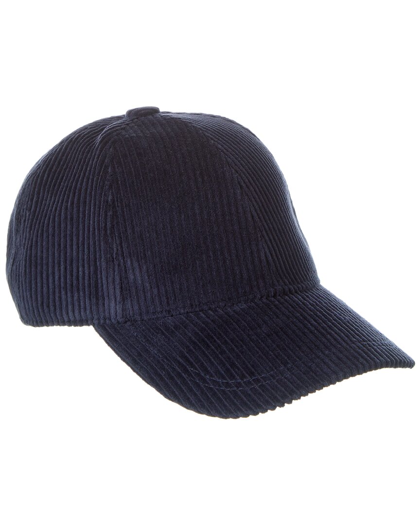 Bruno Magli Corduroy Baseball Cap In Blue