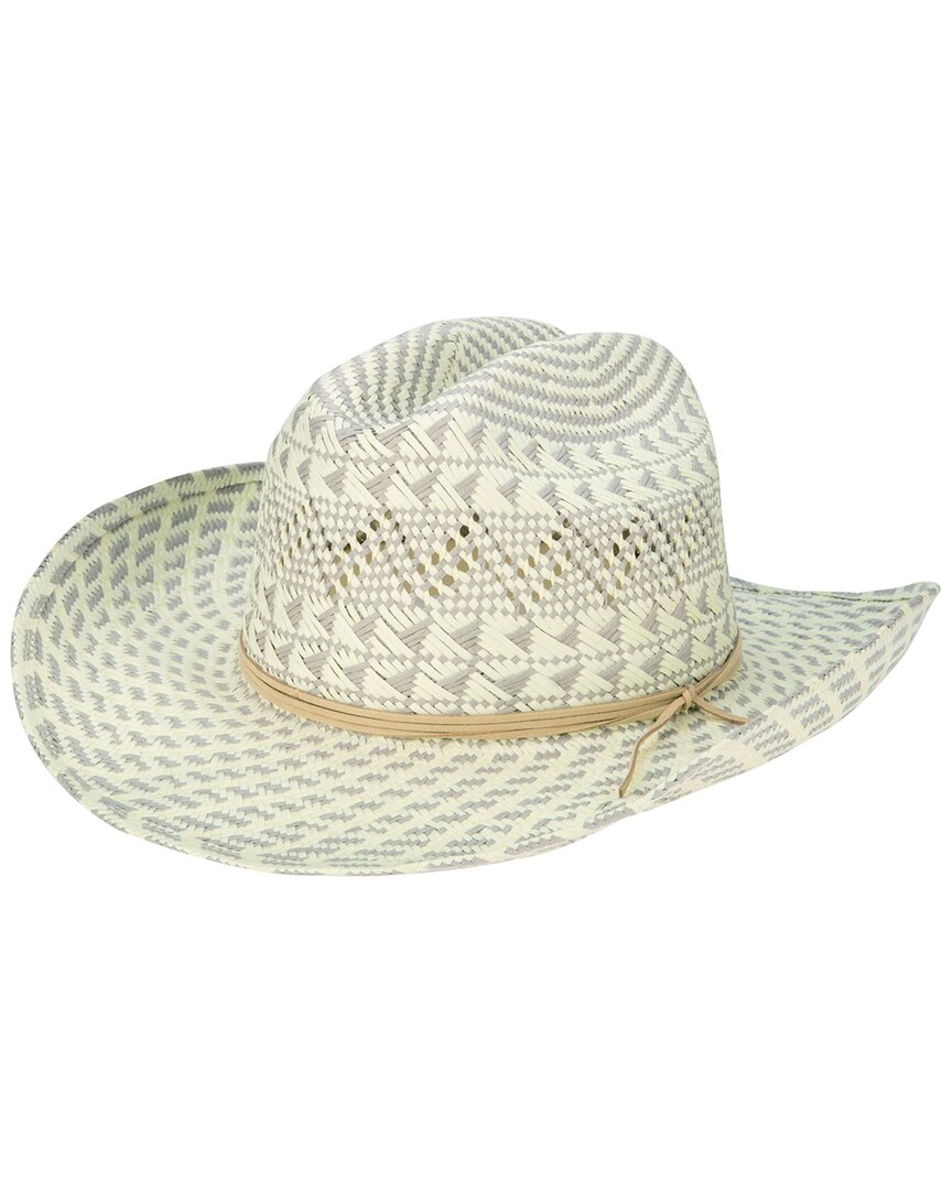 San Diego Hat Company Back West Woven Distressed Cowboy Hat In Grey