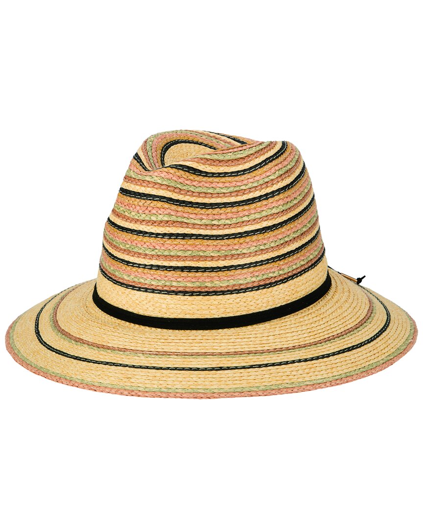 San Diego Hat Company Paradise Paperbraid Multi Striped Fedora