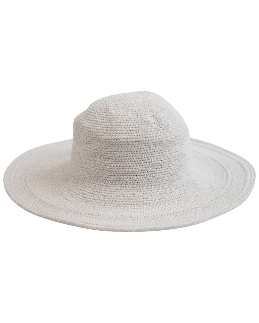 San Diego Hat Company Original Crochet Large Brim Hat In White