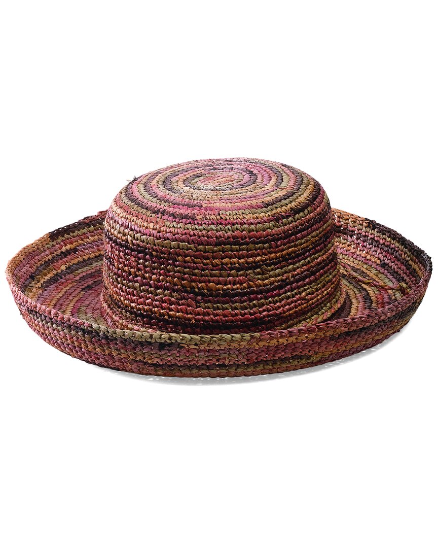 San Diego Hat Company Crocheted Raffia Kettle Brim Hat