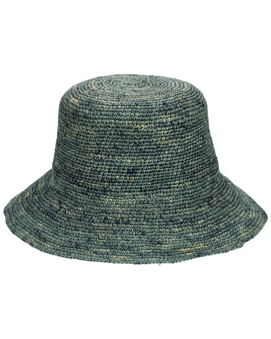 San Diego Hat Company Weekend Crochet Raffia Bucket Hat In Blue