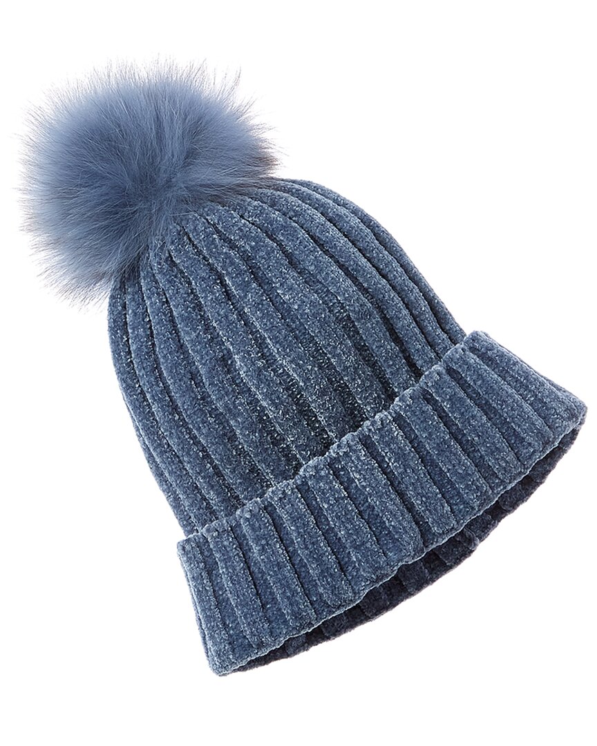La Fiorentina Chenille Hat In Blue