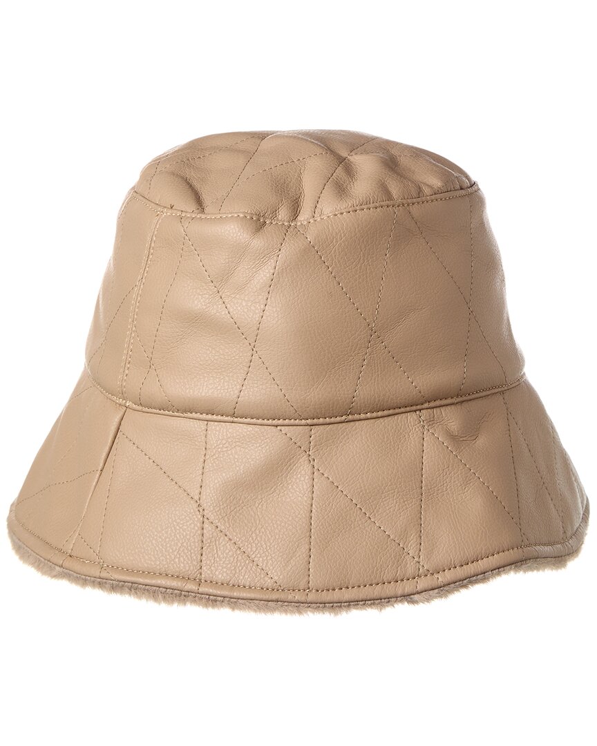 La Fiorentina Reversible Bucket Hat In Brown