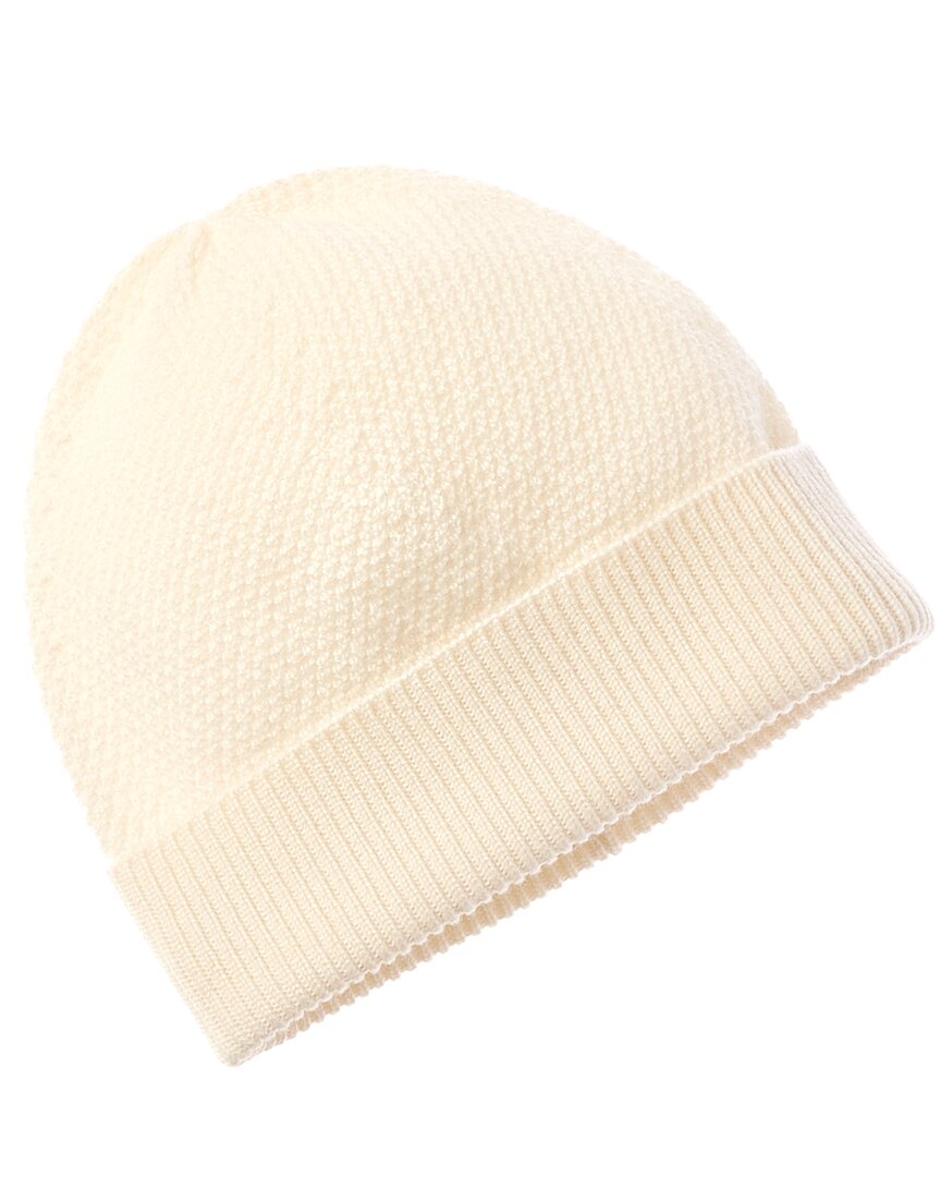 Phenix Moss Stitch Cashmere Hat In White