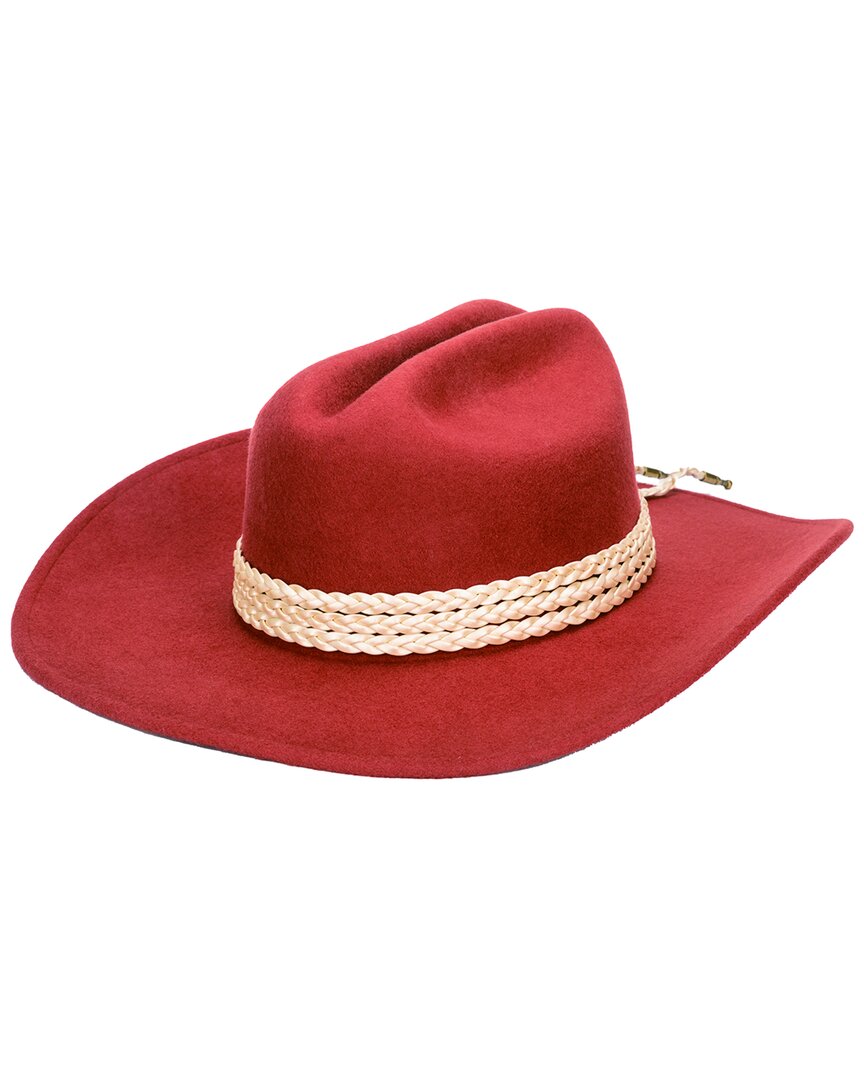 San Diego Hat Company Fire Wool Rancher Cowboy Hat In Red