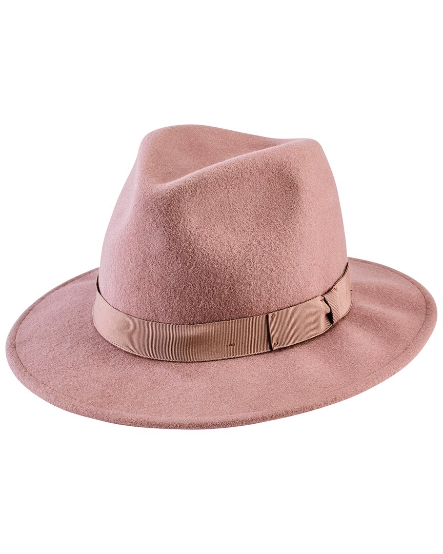 San Diego Hat Company Wool Fedora In Pink