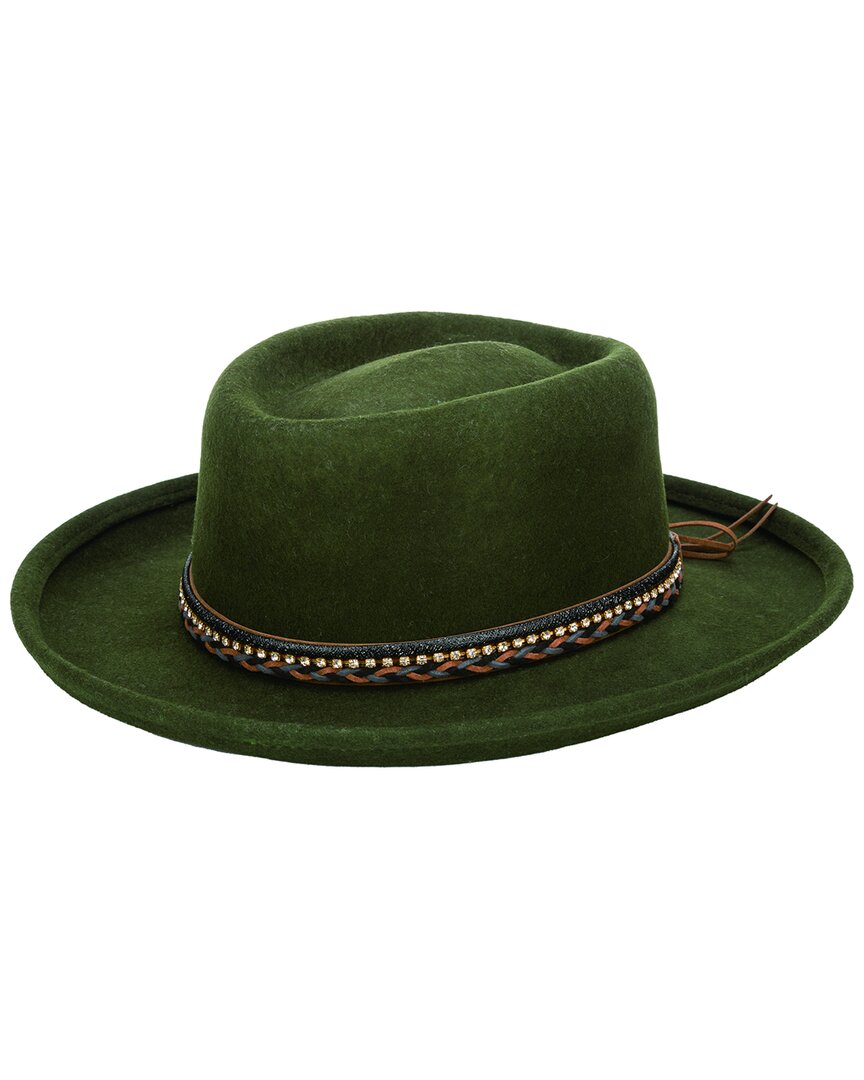 San Diego Hat Company Ain't Me Babe Wool Gambler Hat In Green