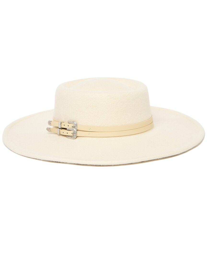 San Diego Hat Company Beyond Prairie Wool Fedora In White