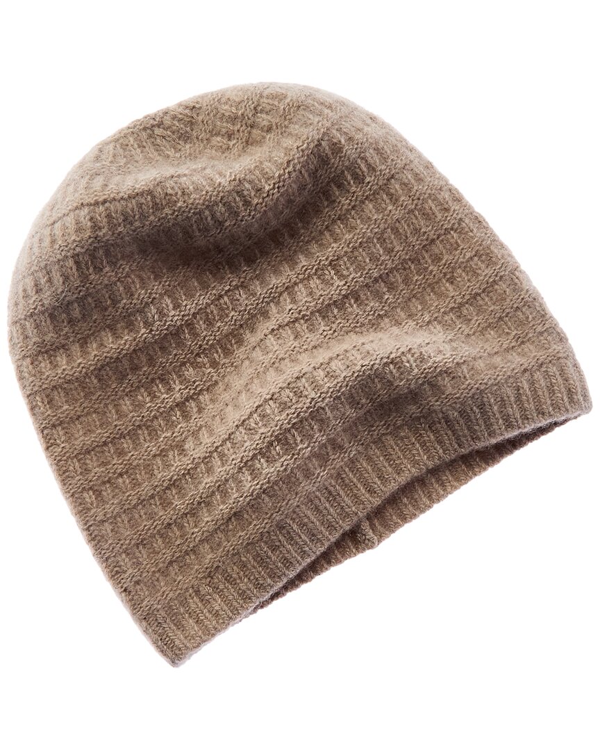 Shop Portolano Cashmere Boyfriend Hat In Brown