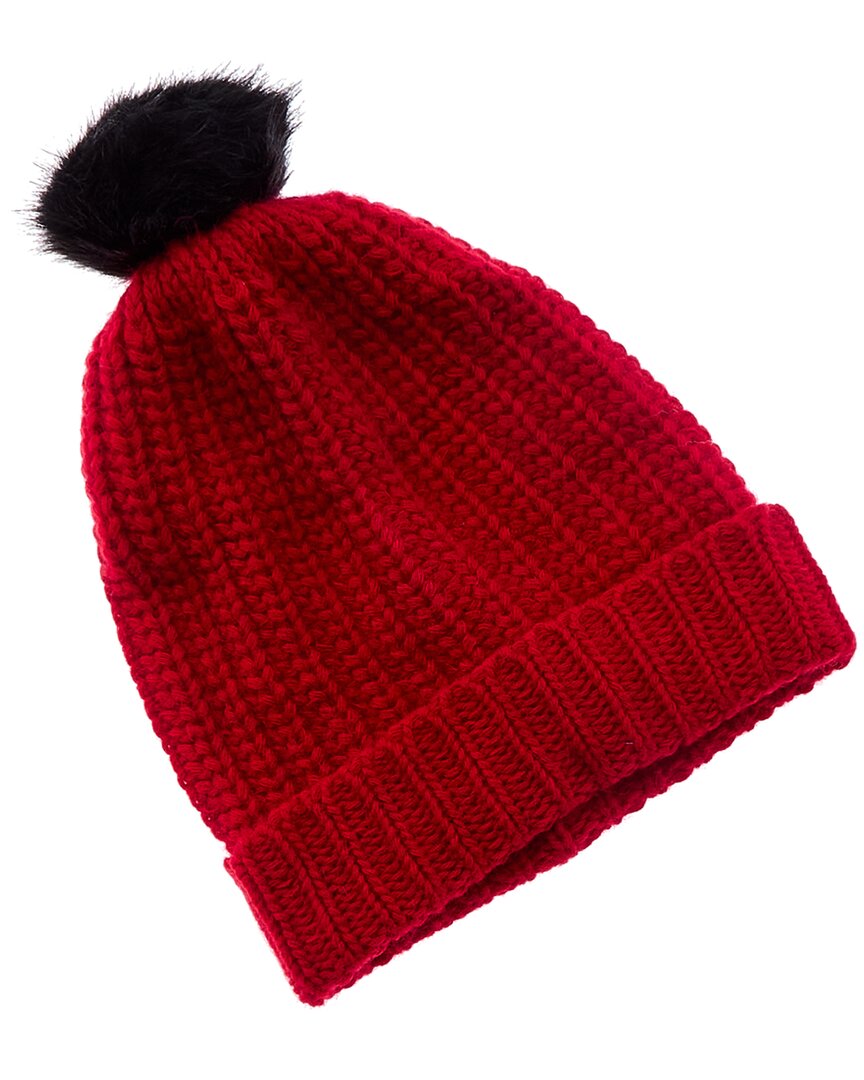 Portolano Chunky Wool-blend Beanie In Red