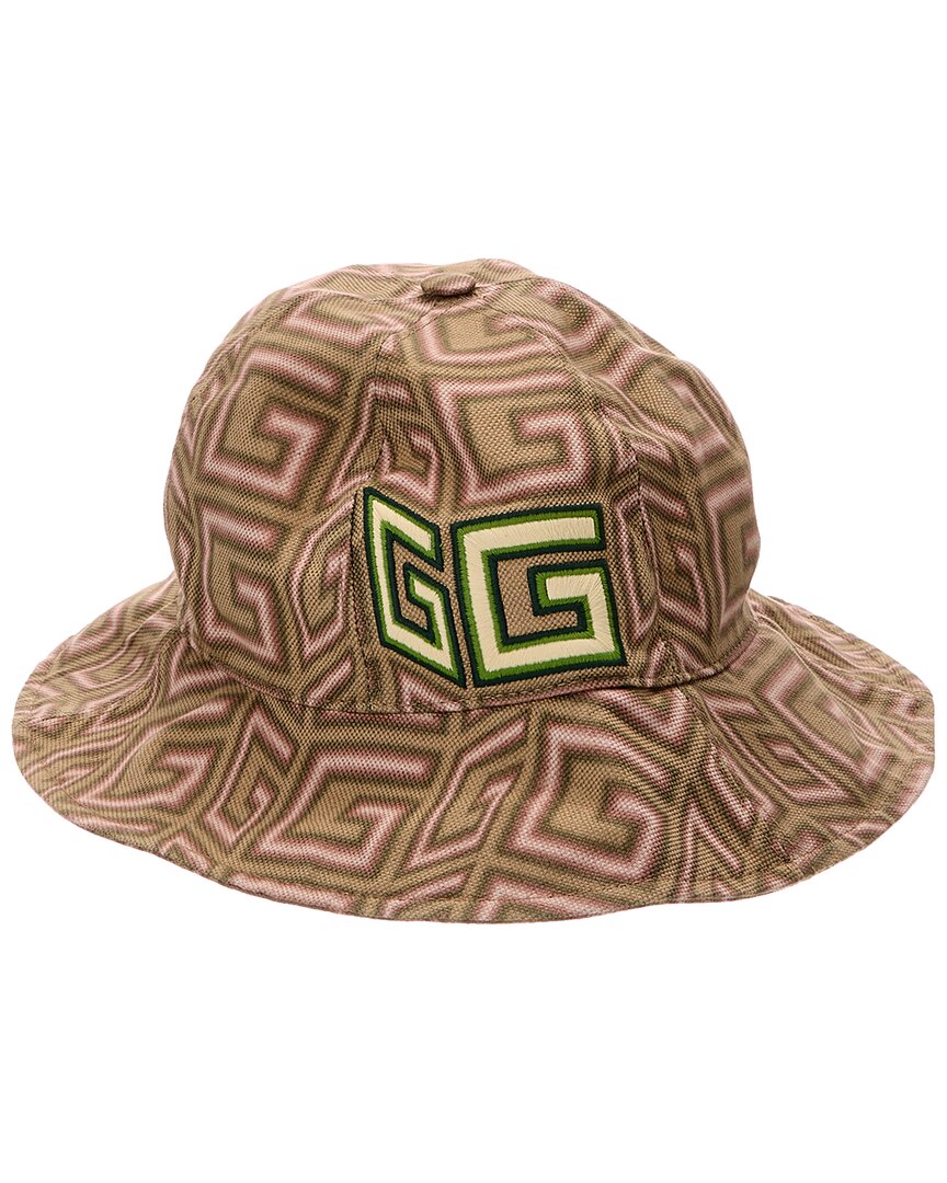 Gucci Linen-blend Bucket Hat In Brown