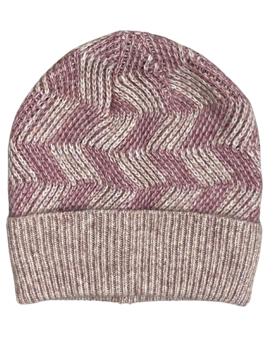 Marcus Adler Zigzag Knit Beanie In Pink