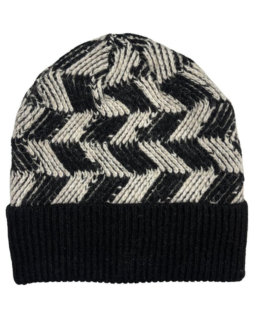 Marcus Adler Zigzag Knit Beanie In Black