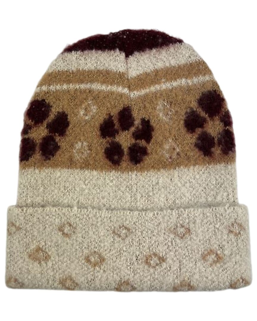 Marcus Adler Flower Cuff Beanie In White