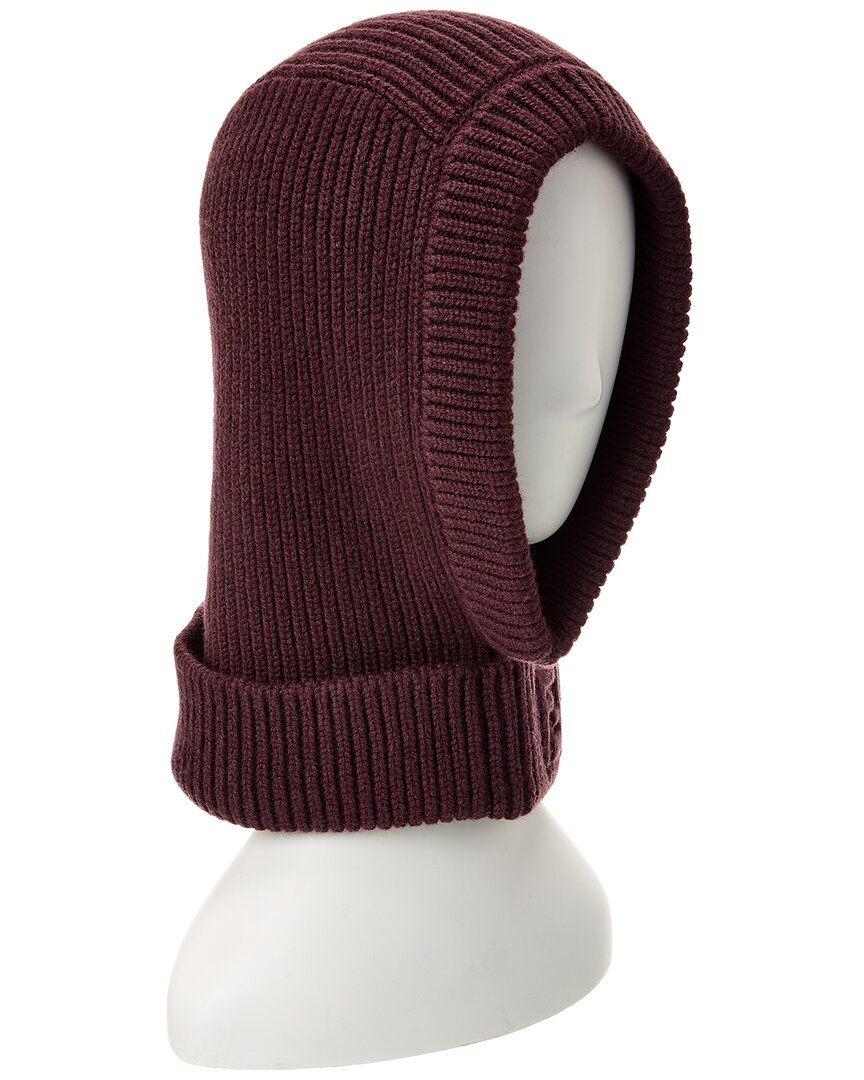 Fendi Ribbed Wool & Cashmere-blend Balaclava In Purple  display picture 3