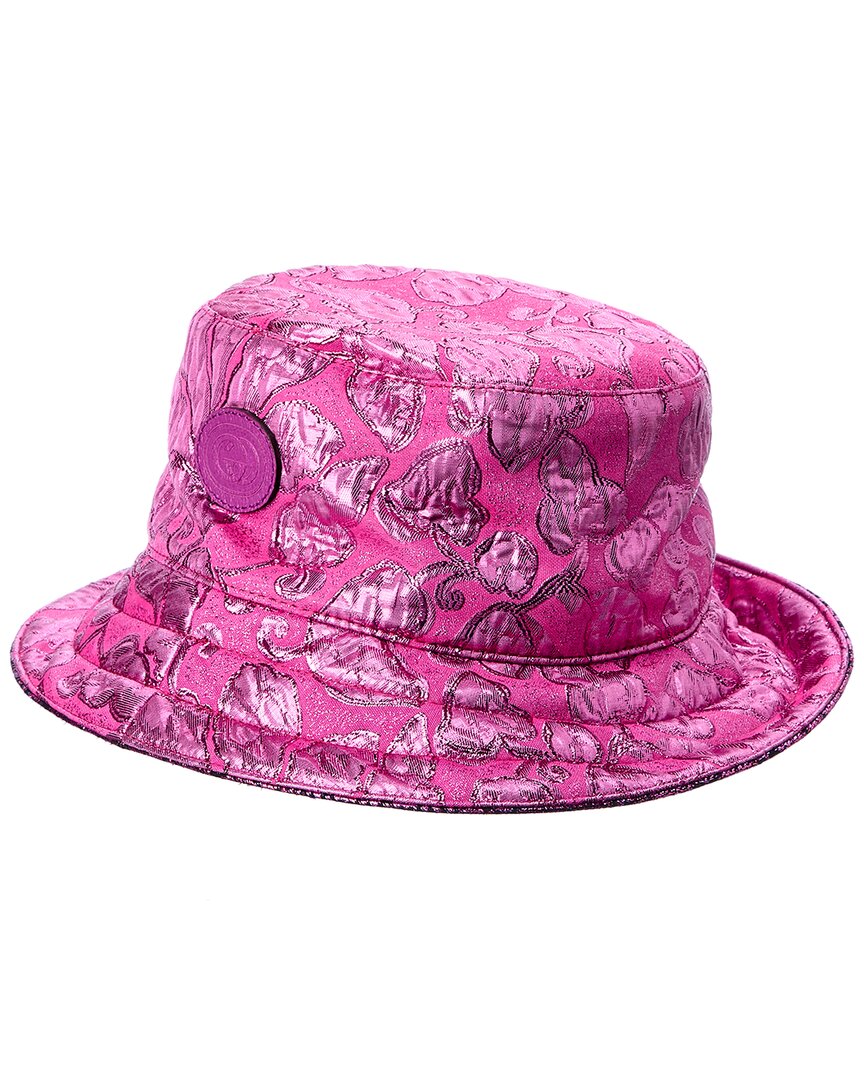 Gucci Metallic Jacquard Reversible Bucket Hat In Pink