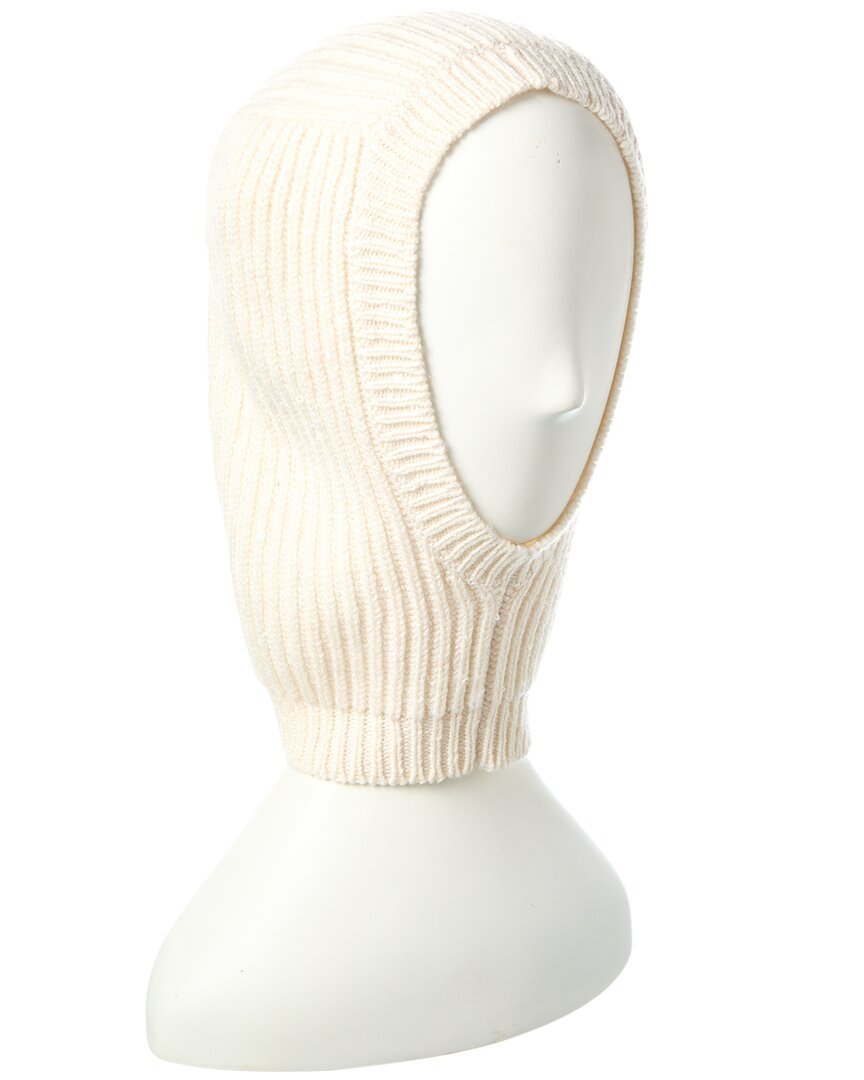 Brunello Cucinelli Cashmere & Silk-blend Hood In White