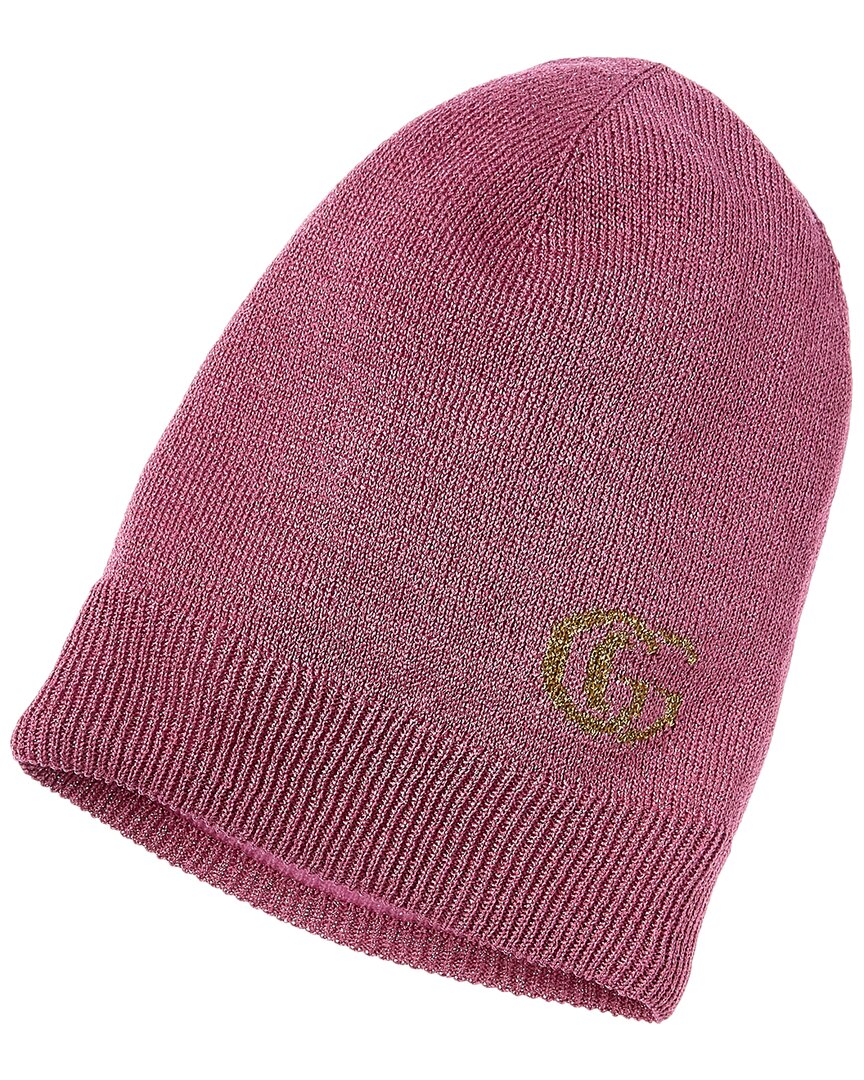 Smartbargains.com Gucci Gg Cashmere-lined Beanie In Pink
