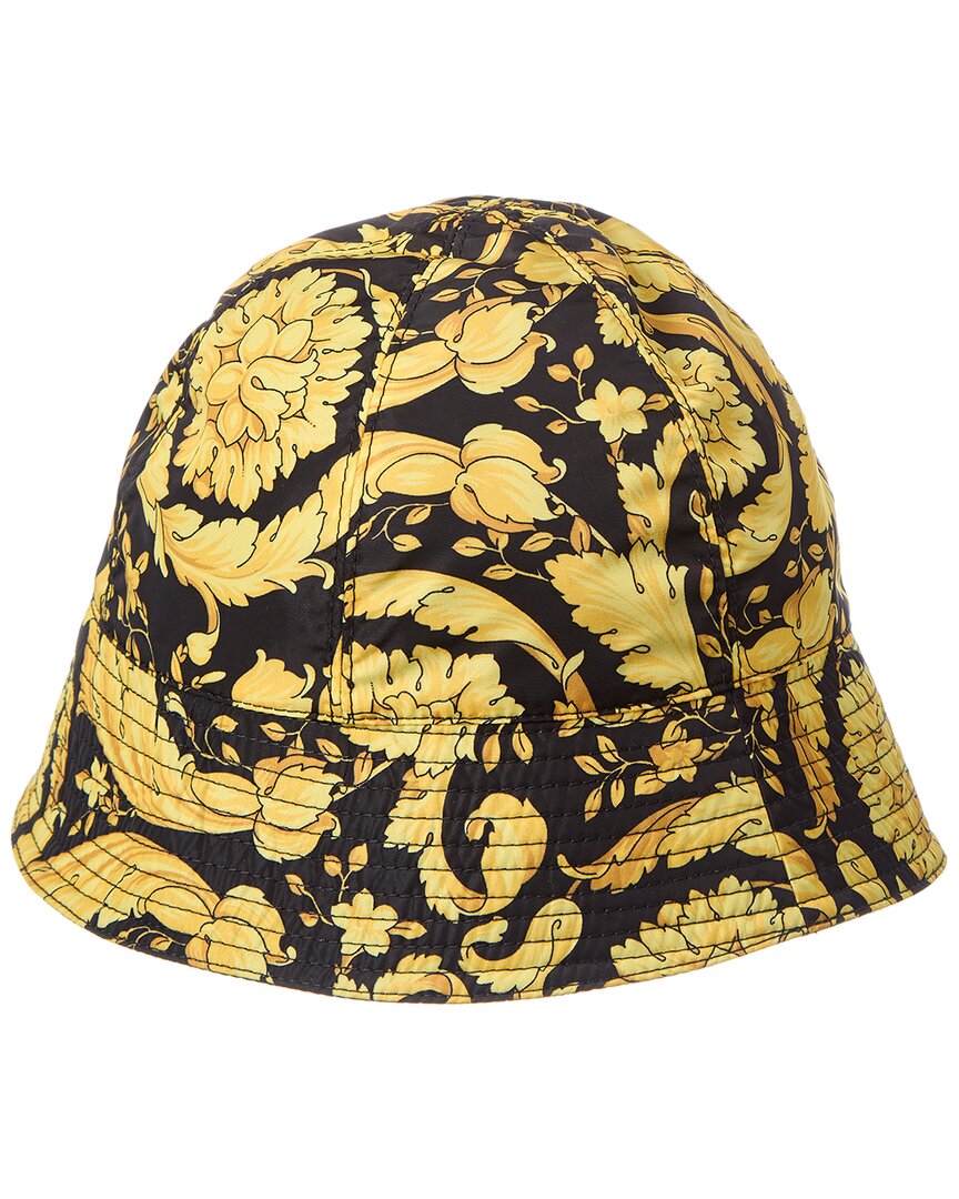 Shop Versace Barocco Bucket Hat In Gold