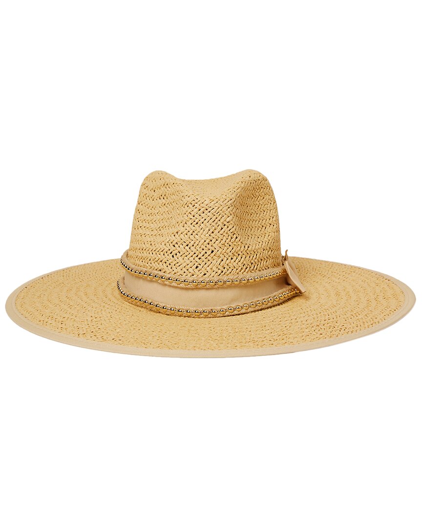 Btb Los Angeles Cassie Studded Rope Straw Hat In Brown