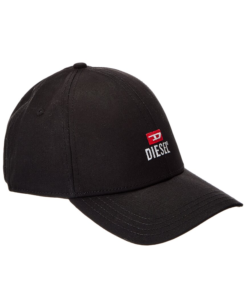 Diesel New-d-logo-out Rjcar Cap In Black