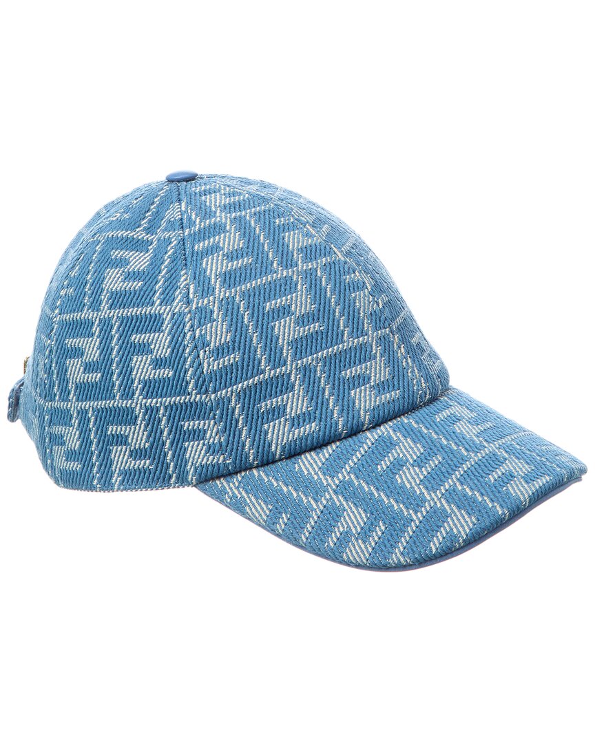 Fendi Ff Logo Baseball Cap In Blue