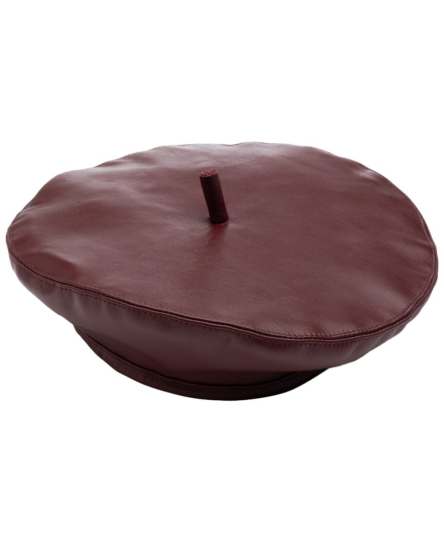 Eugenia Kim Carter Leather Fashion Hat In Red