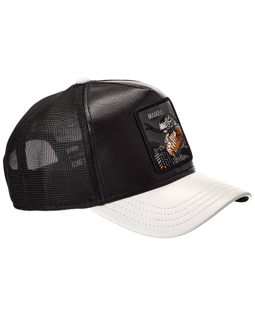 Goorin Bros The Snake Leather Trucker Hat In Black